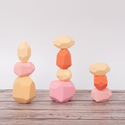 Las unidades de creación de madera los 4cm de la arquitectura nórdica de los niños empiedran el amontonamiento del juguete del juego