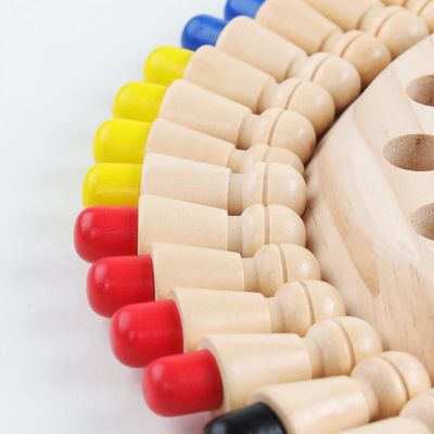 el bebé de madera de los 5.5cm Montessori juega el juego de ajedrez del Matchstick de la memoria