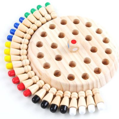 el bebé de madera de los 5.5cm Montessori juega el juego de ajedrez del Matchstick de la memoria