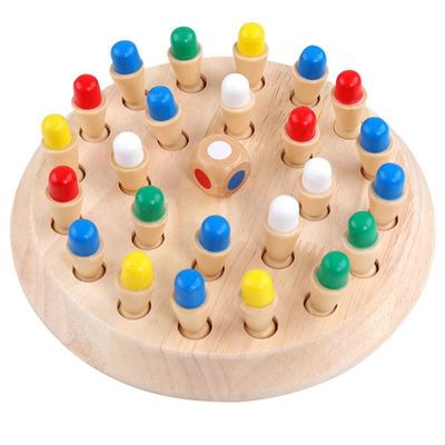 el bebé de madera de los 5.5cm Montessori juega el juego de ajedrez del Matchstick de la memoria