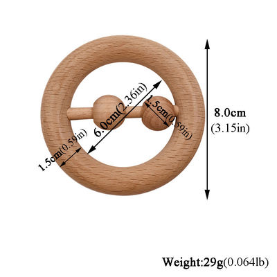 Los doctores Set de madera de Teether de los 5.5cm de madera médica del silicón