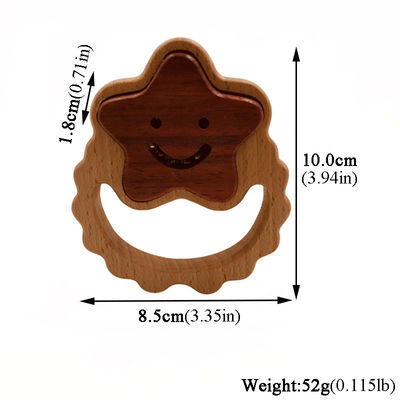 Los doctores Set de madera de Teether de los 5.5cm de madera médica del silicón