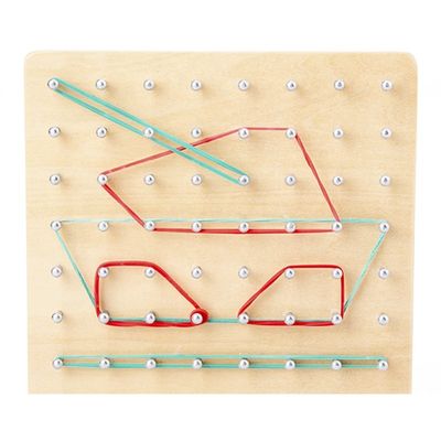 Ayuda a la ense6anza de aprendizaje de madera de Montessori de los juguetes del clavo el 16.5cm del lazo