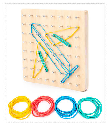Ayuda a la ense6anza de aprendizaje de madera de Montessori de los juguetes del clavo el 16.5cm del lazo