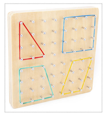Ayuda a la ense6anza de aprendizaje de madera de Montessori de los juguetes del clavo el 16.5cm del lazo