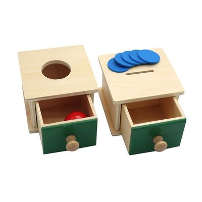el bebé de madera sensorial del 12cm Montessori juega Beechwood coloreado caja del cajón de Montessori