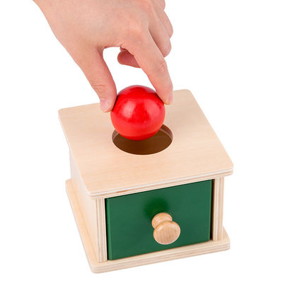 el bebé de madera sensorial del 12cm Montessori juega Beechwood coloreado caja del cajón de Montessori