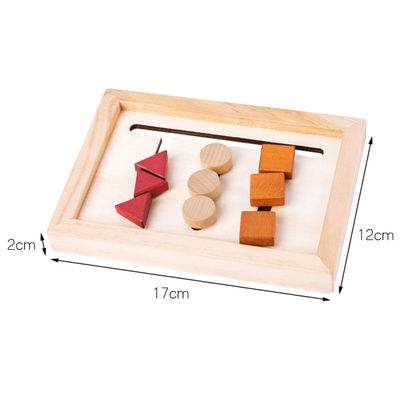 juego de aprendizaje preescolar geométrico Montessori del bebé de los 2cm de la matemáticas de madera de los juguetes