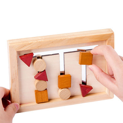 juego de aprendizaje preescolar geométrico Montessori del bebé de los 2cm de la matemáticas de madera de los juguetes