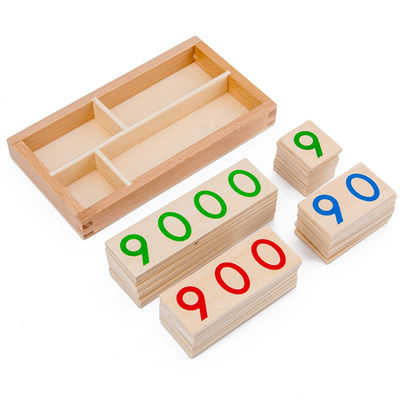 Tarjeta a juego de madera de los números del rompecabezas de Montessori los 6.5cm
