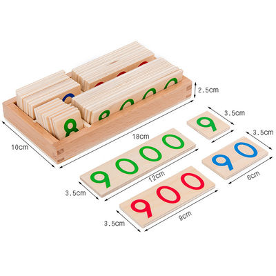 Tarjeta a juego de madera de los números del rompecabezas de Montessori los 6.5cm