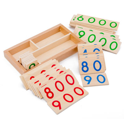 Tarjeta a juego de madera de los números del rompecabezas de Montessori los 6.5cm
