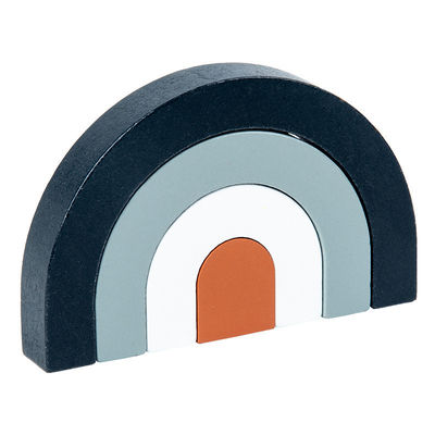 pastel de amontonamiento de madera del arco iris del apilador de madera del arco iris del edificio de 3D Jenga
