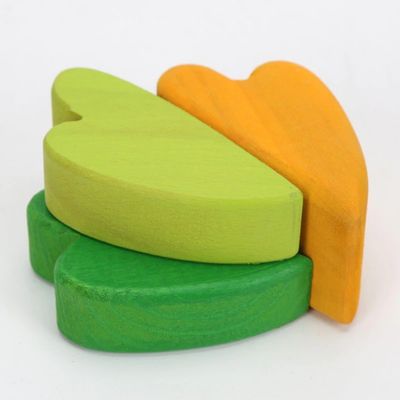 Arco iris de madera nórdico de Jenga que apila las unidades de creación de madera naturales
