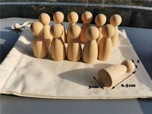 Juego de madera del Memory Stick del apilador de madera del arco iris de Pegdoll de la clase