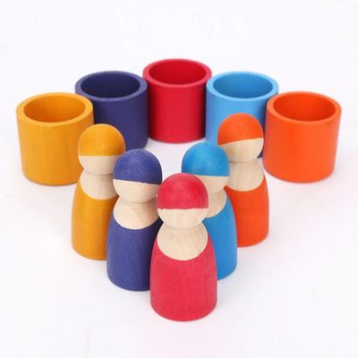 La exclusiva fijó 12 pedazos nórdico no tóxico de Peg Rainbow Arch Stacker Toy