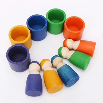La exclusiva fijó 12 pedazos nórdico no tóxico de Peg Rainbow Arch Stacker Toy