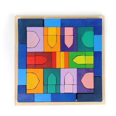 Arco iris los 4.5cm grande sólido creativo que apila el animal del rompecabezas