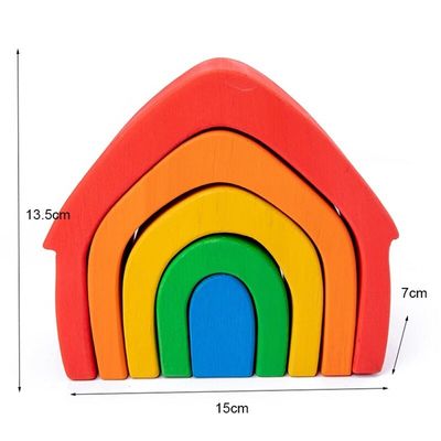 La roca de madera de Coral Earth Wooden Blocks Toys fijó el juguete de madera natural de equilibrio de los bloques