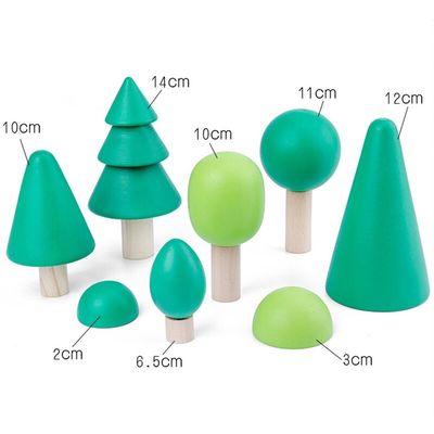 La roca de madera de Coral Earth Wooden Blocks Toys fijó el juguete de madera natural de equilibrio de los bloques