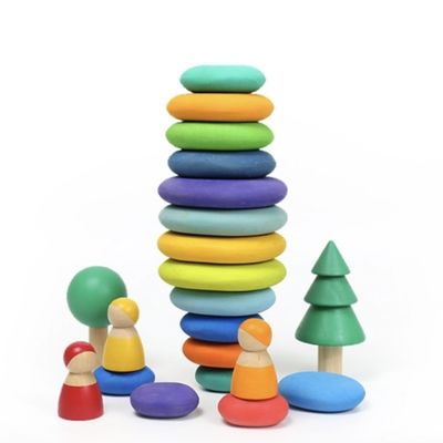 las unidades de creación de madera del número de 32pcs Digitaces equilibran los bloques para los niños