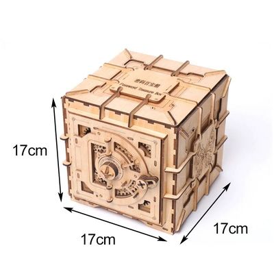 El rompecabezas de madera nórdico del bloque del INS juega la caja de madera del rompecabezas 3d mecánica