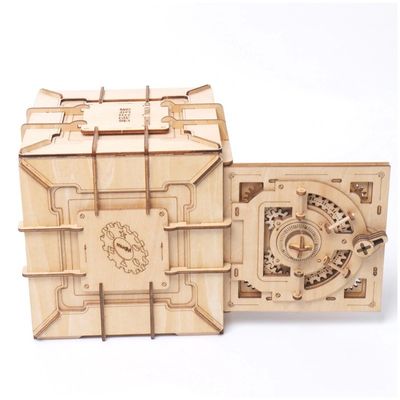 El rompecabezas de madera nórdico del bloque del INS juega la caja de madera del rompecabezas 3d mecánica