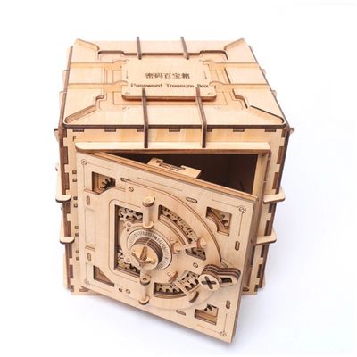 El rompecabezas de madera nórdico del bloque del INS juega la caja de madera del rompecabezas 3d mecánica