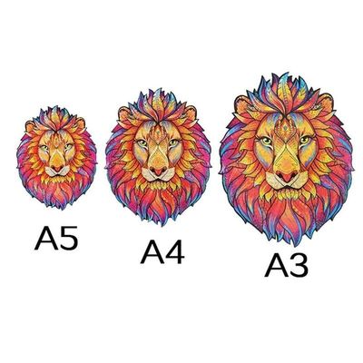 53g Lion Baby Building Blocks Wooden que apila los juegos interactivos animales del rompecabezas