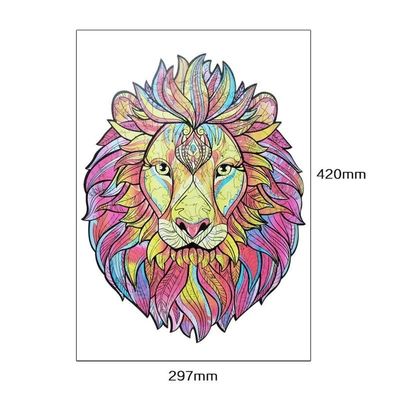 53g Lion Baby Building Blocks Wooden que apila los juegos interactivos animales del rompecabezas