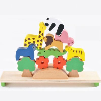 Sistema de madera de las unidades de creación de los juguetes de madera educativos lindos de los bloques del 16CM