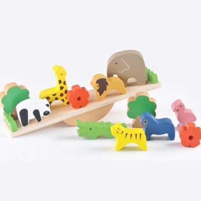 Sistema de madera de las unidades de creación de los juguetes de madera educativos lindos de los bloques del 16CM