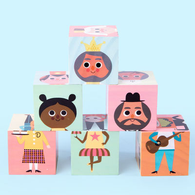 El rompecabezas de la combinación los 5cm de las partículas bloquea los juguetes de madera para los niños