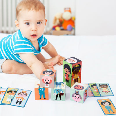 El rompecabezas de la combinación los 5cm de las partículas bloquea los juguetes de madera para los niños