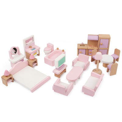 Muebles el 10.5cm naturales clásicos de Mini Wooden Doll House Toys
