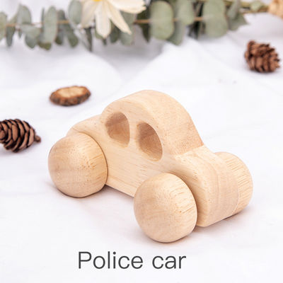 Coche de madera unisex ISO9001 Toy Police Montessori de la haya