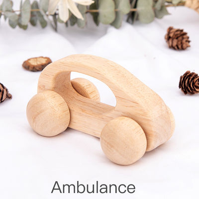 Coche de madera unisex ISO9001 Toy Police Montessori de la haya