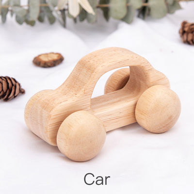 Coche de madera unisex ISO9001 Toy Police Montessori de la haya
