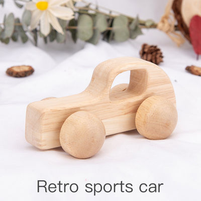 Coche de madera unisex ISO9001 Toy Police Montessori de la haya