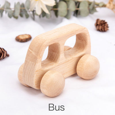Coche de madera unisex ISO9001 Toy Police Montessori de la haya