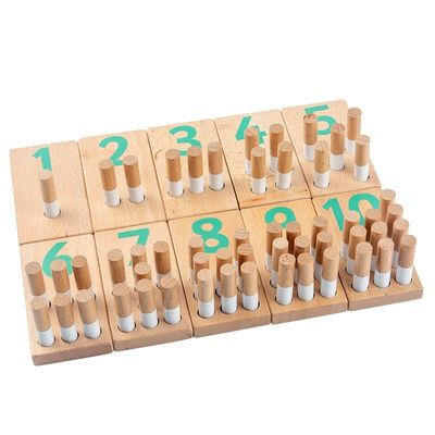 Juguetes educativos del número del rompecabezas de Digitaces los 8cm de los bloques del bebé de madera de los juguetes