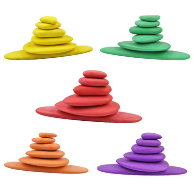 los guijarros de los 6cm colorearon las unidades de creación de madera Toy For Kids