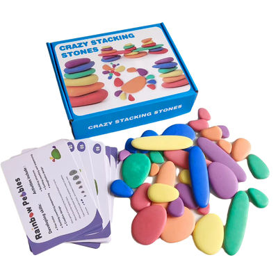 los guijarros de los 6cm colorearon las unidades de creación de madera Toy For Kids