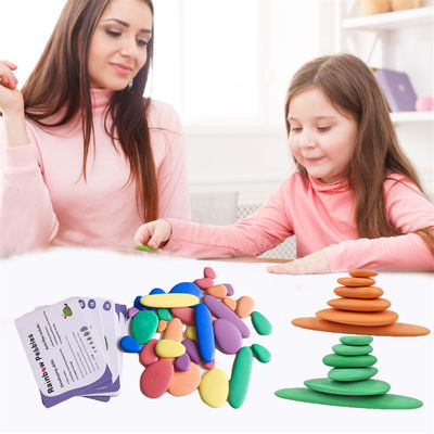 los guijarros de los 6cm colorearon las unidades de creación de madera Toy For Kids