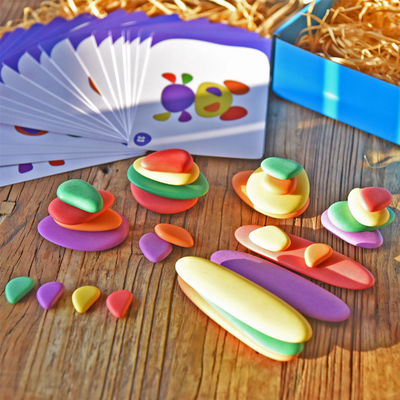 los guijarros de los 6cm colorearon las unidades de creación de madera Toy For Kids