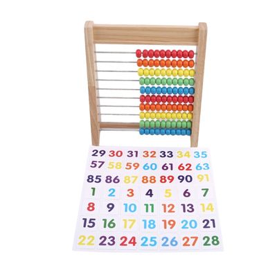 Gotas de cuenta de madera de madera de Toy Rainbow los 7cm de la matemáticas del ábaco aritmético