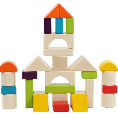 Unidades de creación de madera Toy Stacking del castillo grande del 15cm 30 pedazos