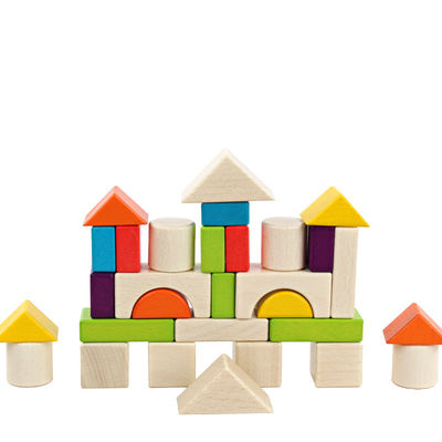 Unidades de creación de madera Toy Stacking del castillo grande del 15cm 30 pedazos