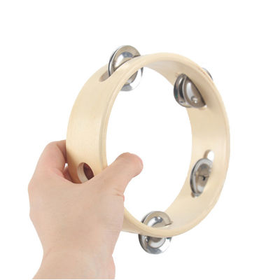 Bebé de madera de la pandereta del Handbell musical de madera de los juguetes de BeBe el 15cm
