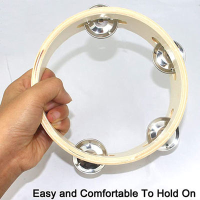 Bebé de madera de la pandereta del Handbell musical de madera de los juguetes de BeBe el 15cm